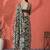 Black ready to wear satin striped digital printed saree