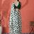Green ready to wear polka dots digital printed saree