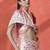 Off white ready to wear satin striped digital printed saree