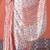 Off white ready to wear satin striped digital printed saree