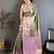 Green floral zari silk blend kanjeevaram saree