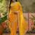 Yellow bandhani printed sarees