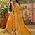 Yellow bandhani printed sarees
