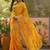 Yellow bandhani printed sarees