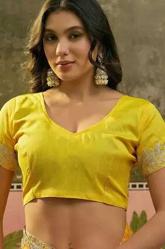 Yellow bandhani printed sarees