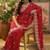 Red bandhani printed sarees