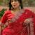 Red bandhani printed sarees