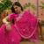 Pink bandhani printed  sarees