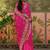 Pink bandhani printed  sarees