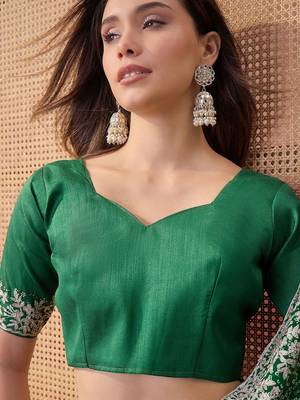 Green bandhani printed sarees 4