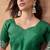 Green bandhani printed sarees