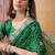 Green bandhani printed sarees