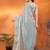 Blue embroidered bordered  sarees