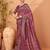 Magenta abstract printed saree with matching blouse