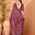 Magenta abstract printed saree with matching blouse