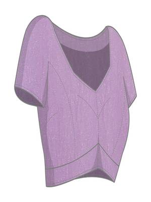 Lavender embellished border saree with blouse piece 4