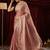 Pink embroidered bordered tissue saree with blouse piece