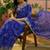 Blue printed  bandhani sarees