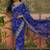 Blue printed  bandhani sarees