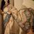 Beige floral printed  linen sarees with tassels & blouse piece