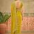Yellow sequins embroidered sarees with unstitched blouse piece