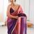 Purple sequinned tissue designer saree