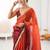 Orange ombre sequinned tissue designer saree
