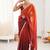 Orange ombre sequinned tissue designer saree