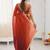 Orange ombre sequinned tissue designer saree