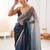 Blue ombre sequinned tissue designer saree