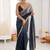 Blue ombre sequinned tissue designer saree