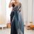Blue ombre sequinned tissue designer saree