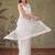 Off white floral sequinned net designer saree