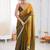 Olive sequinned tissue designer saree