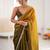 Olive sequinned tissue designer saree