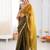 Olive sequinned tissue designer saree