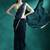 Navy blue embellished saree with blouse piece
