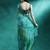 Green tie & dye printed saree with blouse piece