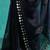 Navy blue foil printed sarees with blouse piece