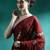 Maroon floral embroidered saree with unstitched blouse piece