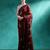 Maroon floral embroidered saree with unstitched blouse piece
