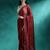 Maroon printed with embellished border saree