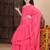 Pink girls lehenga saree with schifley blouse