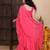 Pink girls lehenga saree with schifley blouse