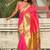 Pink woven design zari paithani silk saree saree with unstitched blouse