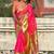 Pink woven design zari paithani silk saree saree with unstitched blouse