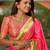 Pink woven design zari paithani silk saree saree with unstitched blouse