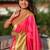 Pink woven design zari paithani silk saree saree with unstitched blouse