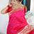 Pink woven design zari paithani silk saree saree with unstitched blouse