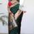 Green woven design zari paithani silk saree saree with unstitched blouse